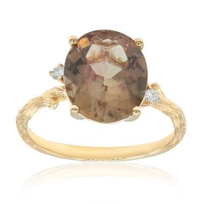 Anillo en oro con Piedra del sol de Oregón (Smithsonian)
