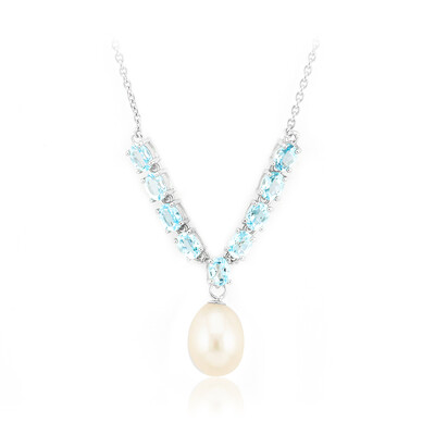 Collar en plata con Perla blanca Freshwater