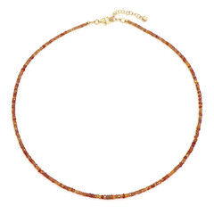 Collar en plata con Zafiro naranja