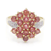 Anillo en oro con Zafiro Padparascha no calentado (AMAYANI)
