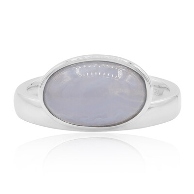 Anillo en plata con Ágata azul (MONOSONO COLLECTION)