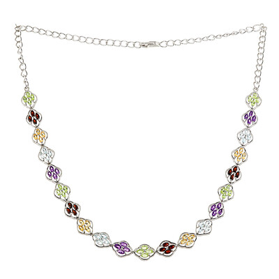 Collar en plata con Granate de Mozambique