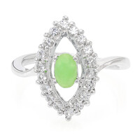 Anillo en plata con Crisoprasa imperial