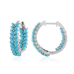 Pendientes en plata con Turquesa bella durmiente (Faszination Türkis)