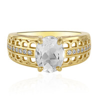 Anillo en plata con Topacio blanco