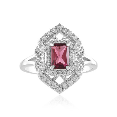 Anillo en plata con Turmalina rosa de Nigeria