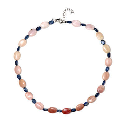 Collar en plata con Ópalo rosa