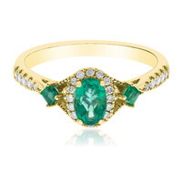 Anillo en oro con Esmeralda de Zambia AAA (CIRARI)