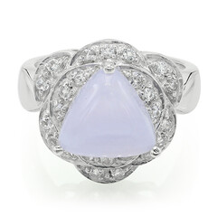 Anillo en plata con Ágata de lazo azul