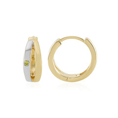 Pendientes en plata con Diamante amarillo I2