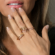 Anillo en plata con Zircón (M de Luca)