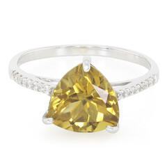 Anillo en plata con Cuarzo champán