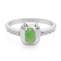 Anillo en plata con Crisoprasa imperial