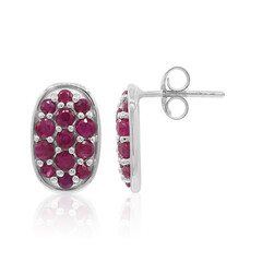 Pendientes en plata con Rubí de Birmania
