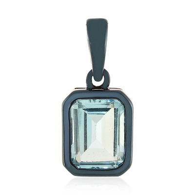 Colgante en plata con Topacio azul cielo