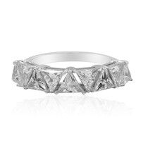 Anillo en plata con Topacio blanco