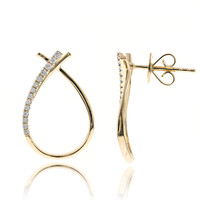 Pendientes en oro con Diamante I1 (H)  (CIRARI)