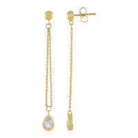 Pendientes en plata con Topacio blanco