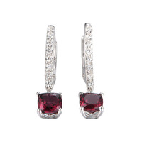 Pendientes en plata con Granate de Tocantin