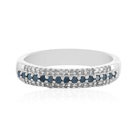 Anillo en plata con Diamante azul I3