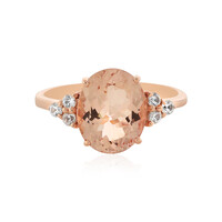 Anillo en oro con Morganita durazno