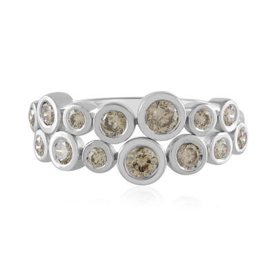 Anillo en oro con Diamante champán VS1