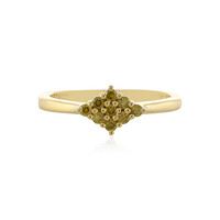 Anillo en plata con Diamante I3 amarillo