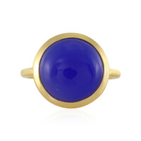 Anillo en plata con Calcedonia azul