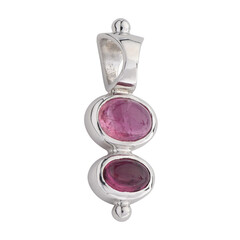 Colgante en plata con Turmalina rosa