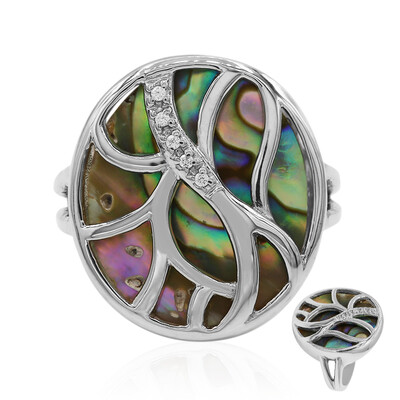 Anillo en plata con Concha de Abalone