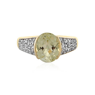 Anillo en oro con Cuncita amarillo canario
