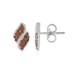Pendientes en plata con Zircón champán