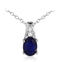 Collar en plata con Espinela azul royal