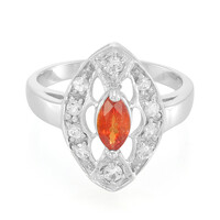 Anillo en plata con Rubí rojo atardecer