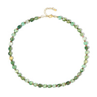Collar en plata con Ágata verde