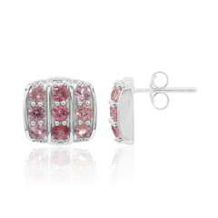 Pendientes en plata con Turmalina rosa