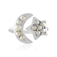 Anillo en plata con Perla plateada Freshwater