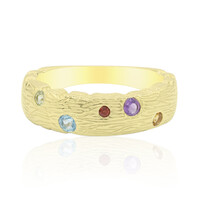 Anillo en plata con Topacio azul suizo