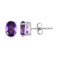 Pendientes en plata con Amatista de Zambia