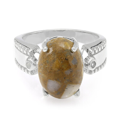 Anillo en plata con Cuarzo Dinosaurio