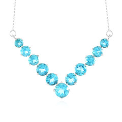 Collar en plata con Topacio color Paraiba