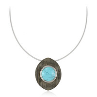 Collar en plata con Roble palustre