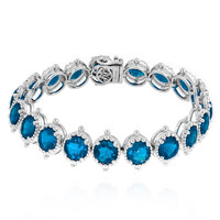 Brazalete en plata con Fluorita de color cambiante (Dallas Prince Designs)