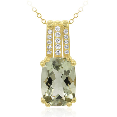 Collar en plata con Amatista verde