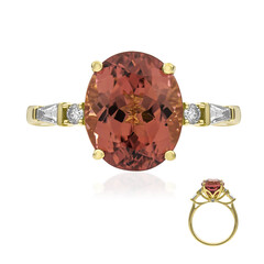 Anillo en oro con Turmalina neón del Congo (CIRARI)