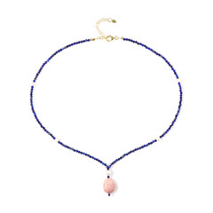 Collar en plata con Ópalo rosa