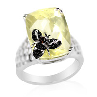 Anillo en plata con Citrino de color limón