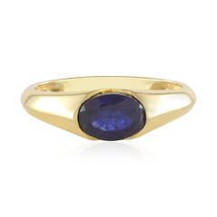 Anillo en plata con Zafiro azul de Madagascar