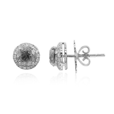 Pendientes en oro con Diamante sal y pimienta (Estée Collection)