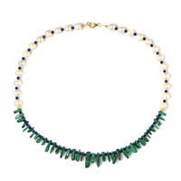 Collar en plata con Malaquita (Riya)
